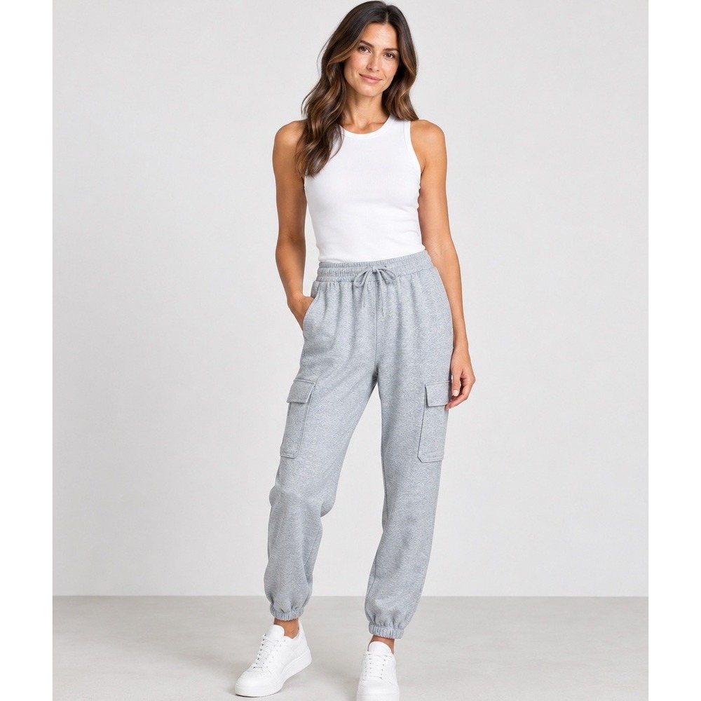 Vuori Performance Cargo Jogger Sweatpants Sz S Grey Athletic Casual New Women's